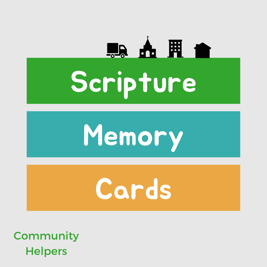 Scripture Memory Cards Literature: Community Helpers
